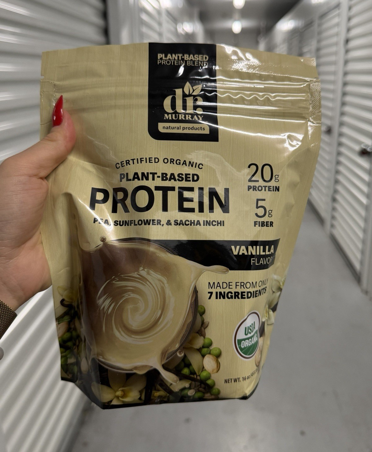 Dr. Murray Plant-Based Protein Powder Organic Vanilla 16 oz