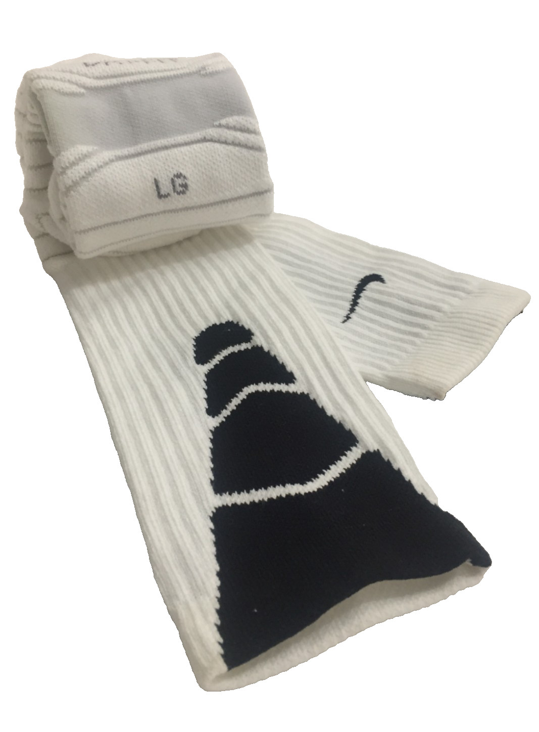 Nike Sport Cushion Crew Dri-Fit White Socks size L ~ PSX300 910
