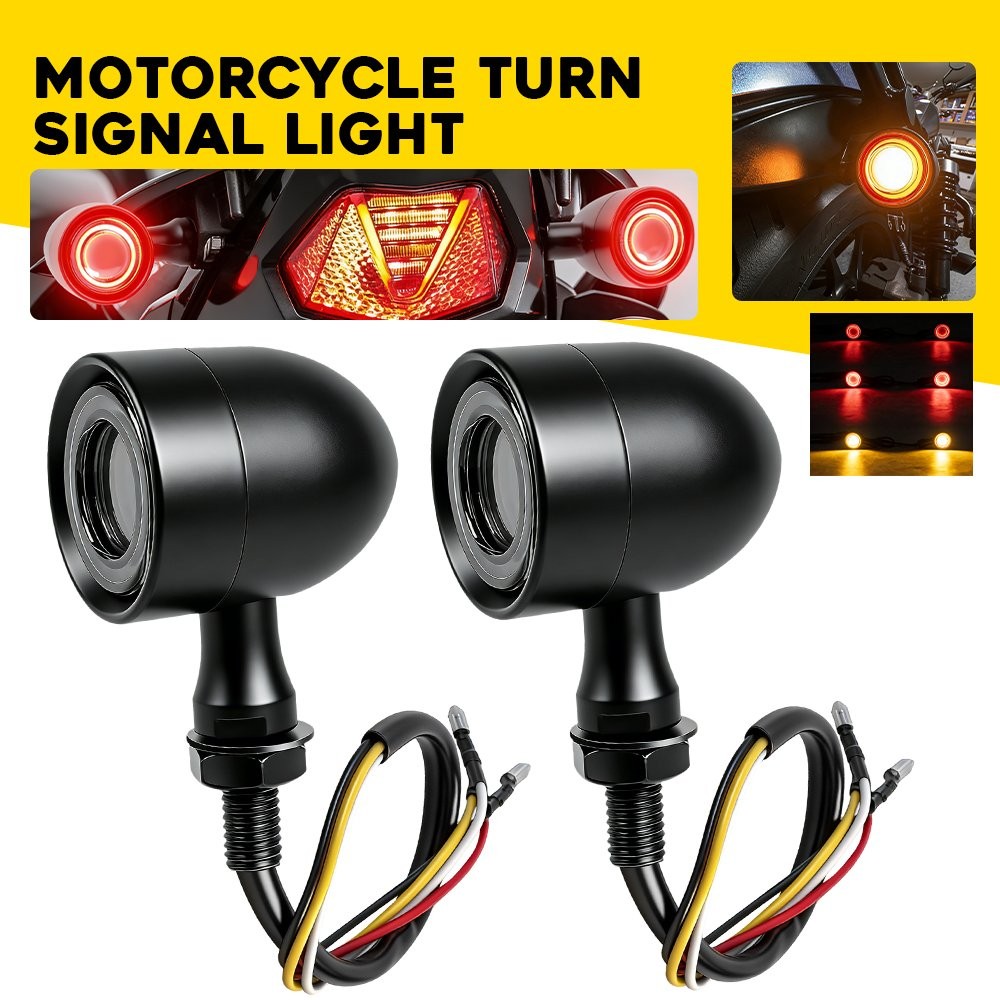 For Harley Cruiser Motorcycle Bullet LED Turn Signal Blinker Brake Running Light