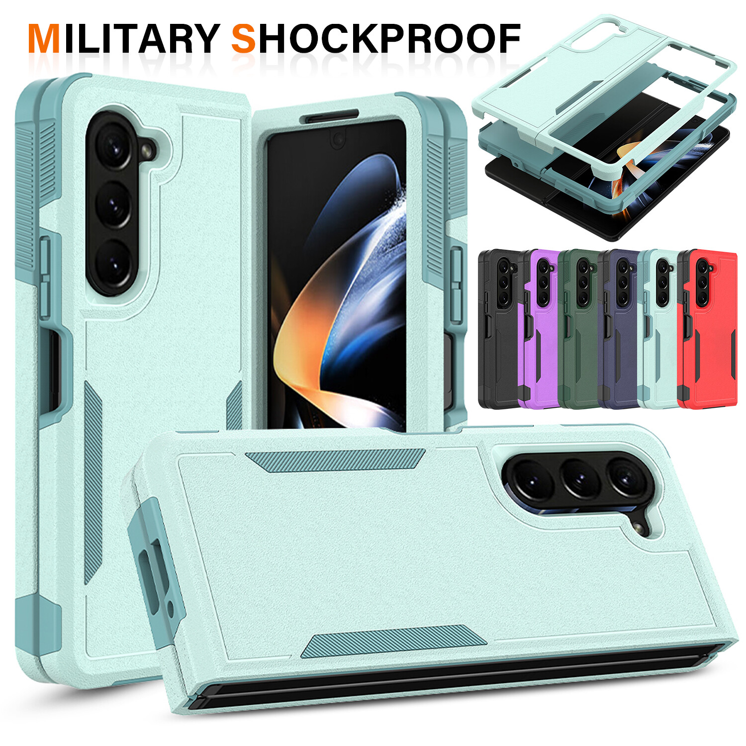 Heavy Duty Shockproof Rugged Case Cover For Samsung Galaxy Z Fold 5/Z Fold 4 5G