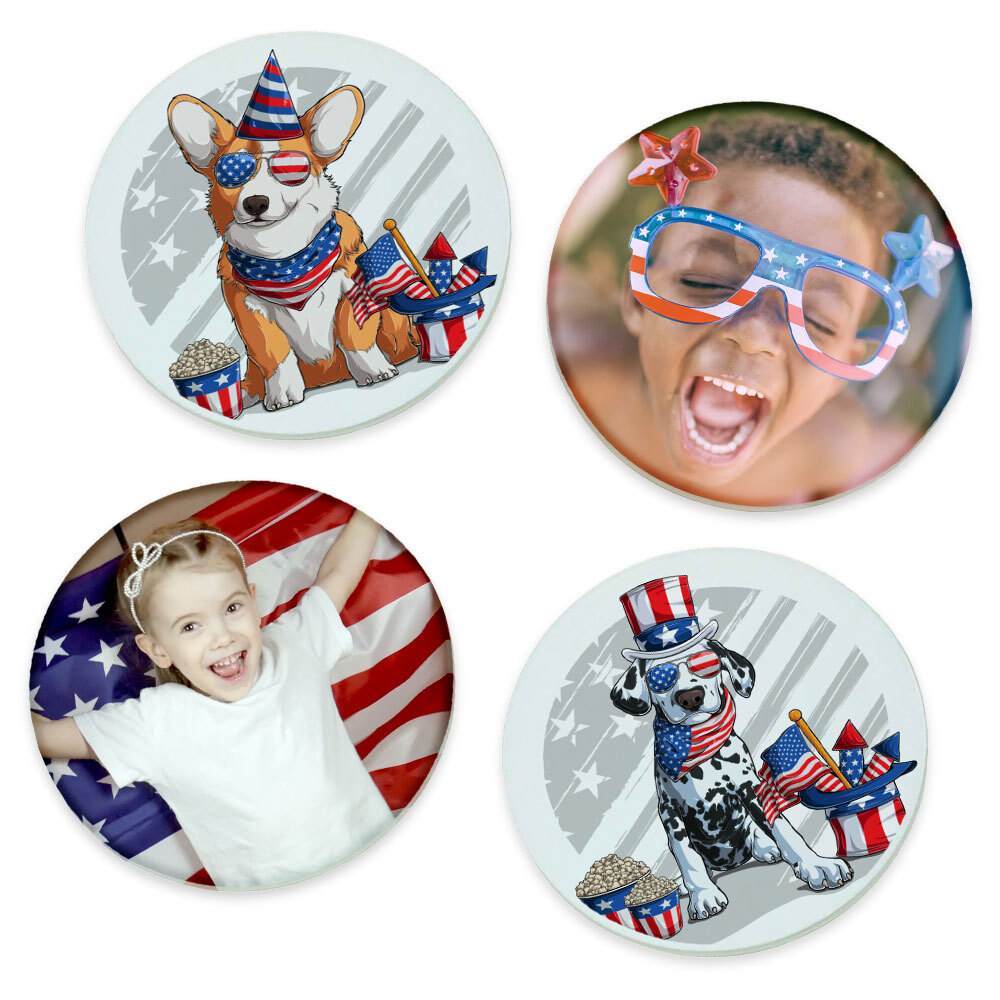 USA 120pcs/CTN Diameter 3.9" Round Sublimation Blank Glass Coaster