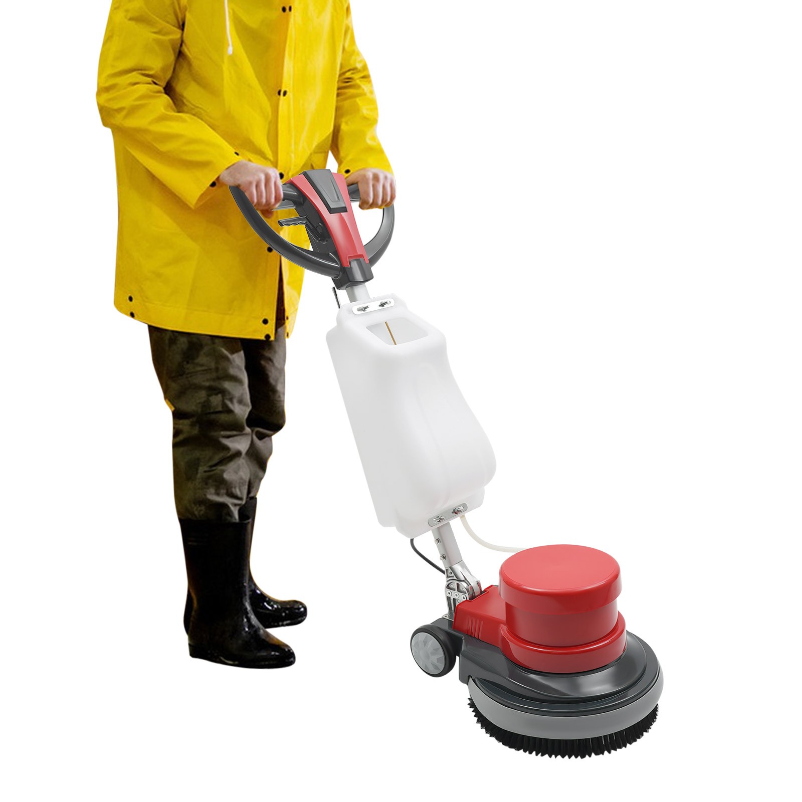 17" Carpet Cleaning Machine Floor Multi-functional Polishing Brushing Machine 8L