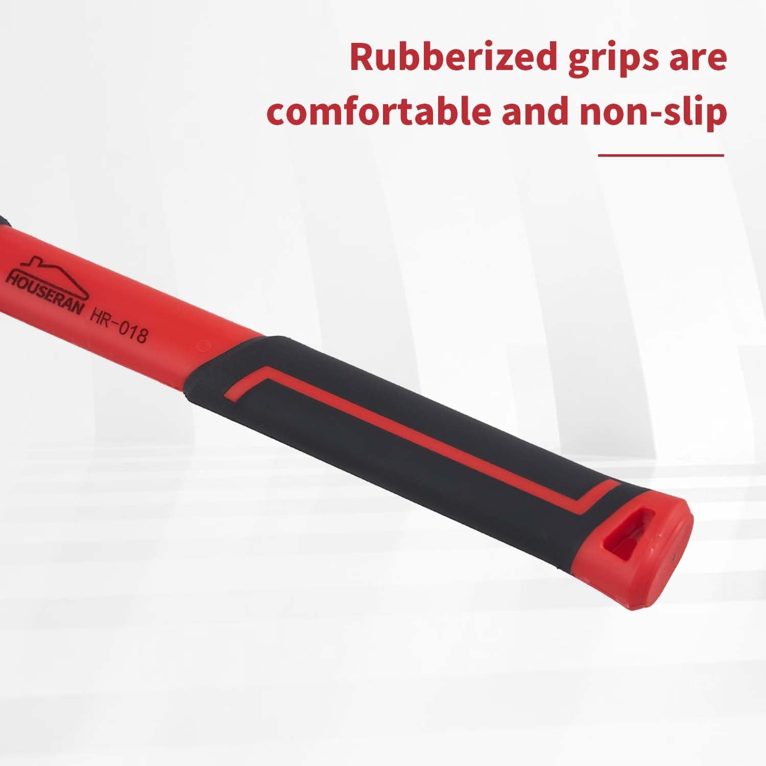 20 oz Rubber Mallet Hammer with Hook Solid Head Non-Slip Soft Grip Handle