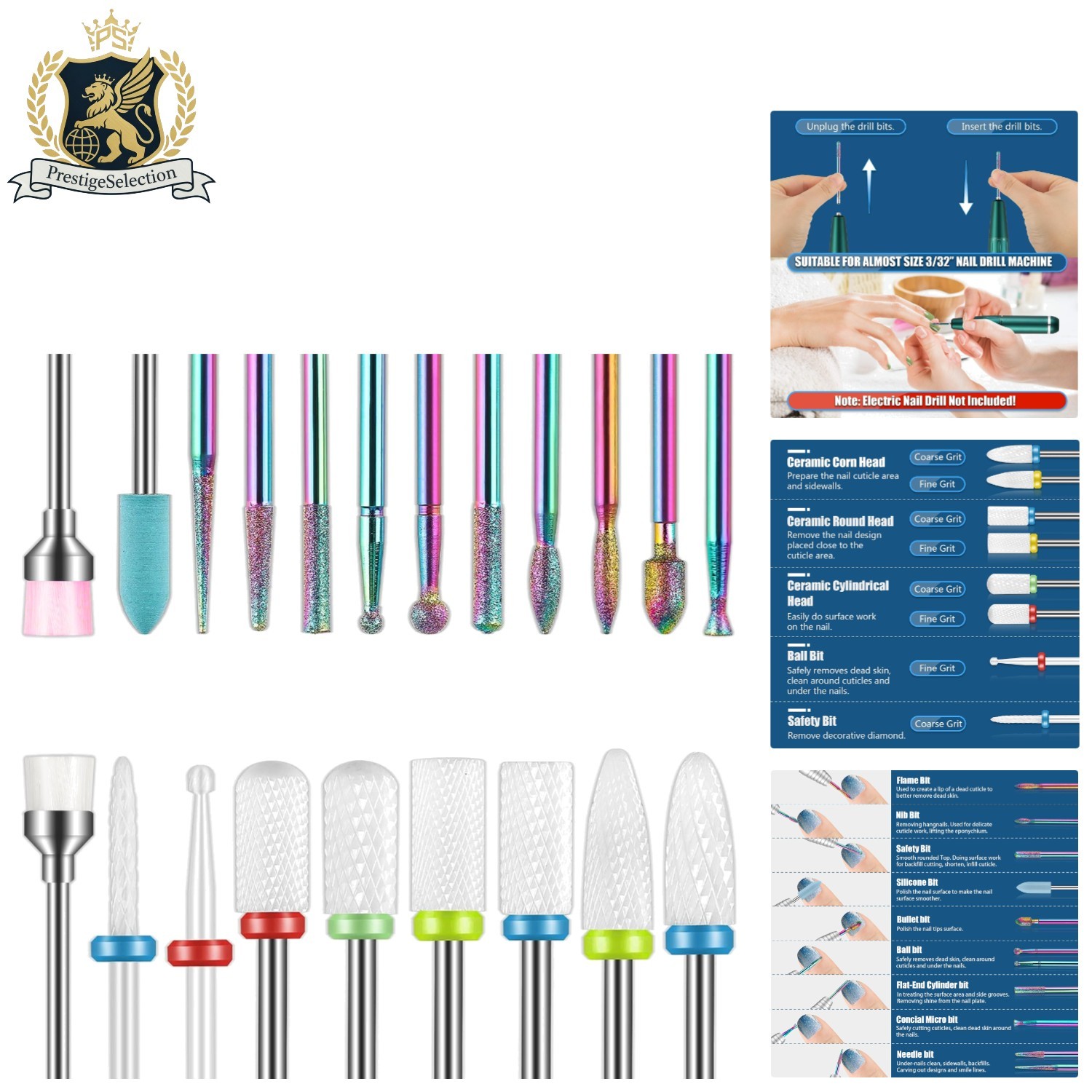 21pc Nail Drill Bits Set: Precision Tools for Salon-Quality Manicure & Pedicure