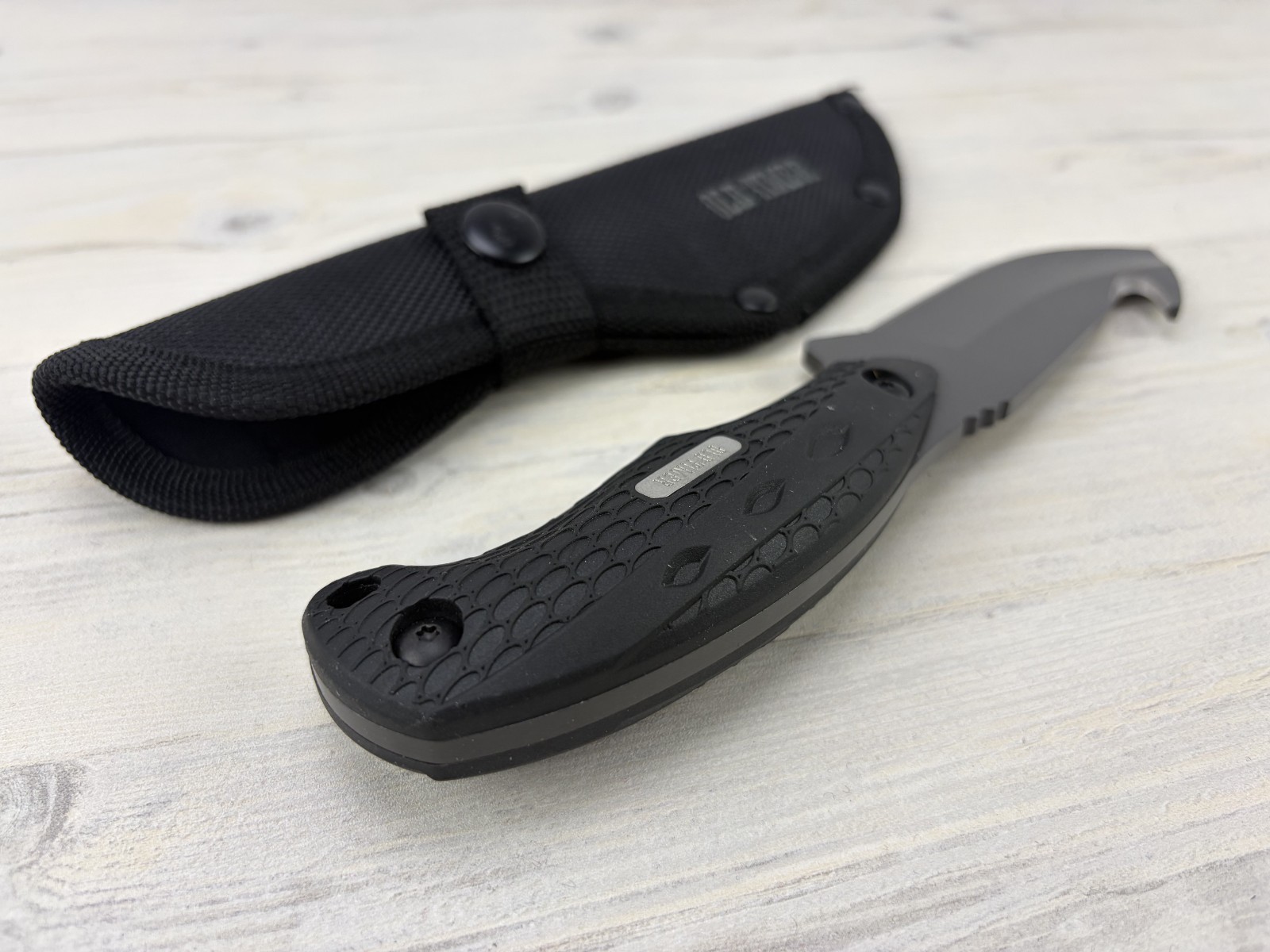 Schrade Old Timer Copperhead Guthook Fixed Blade Hunting Skinning Knife + Sheath