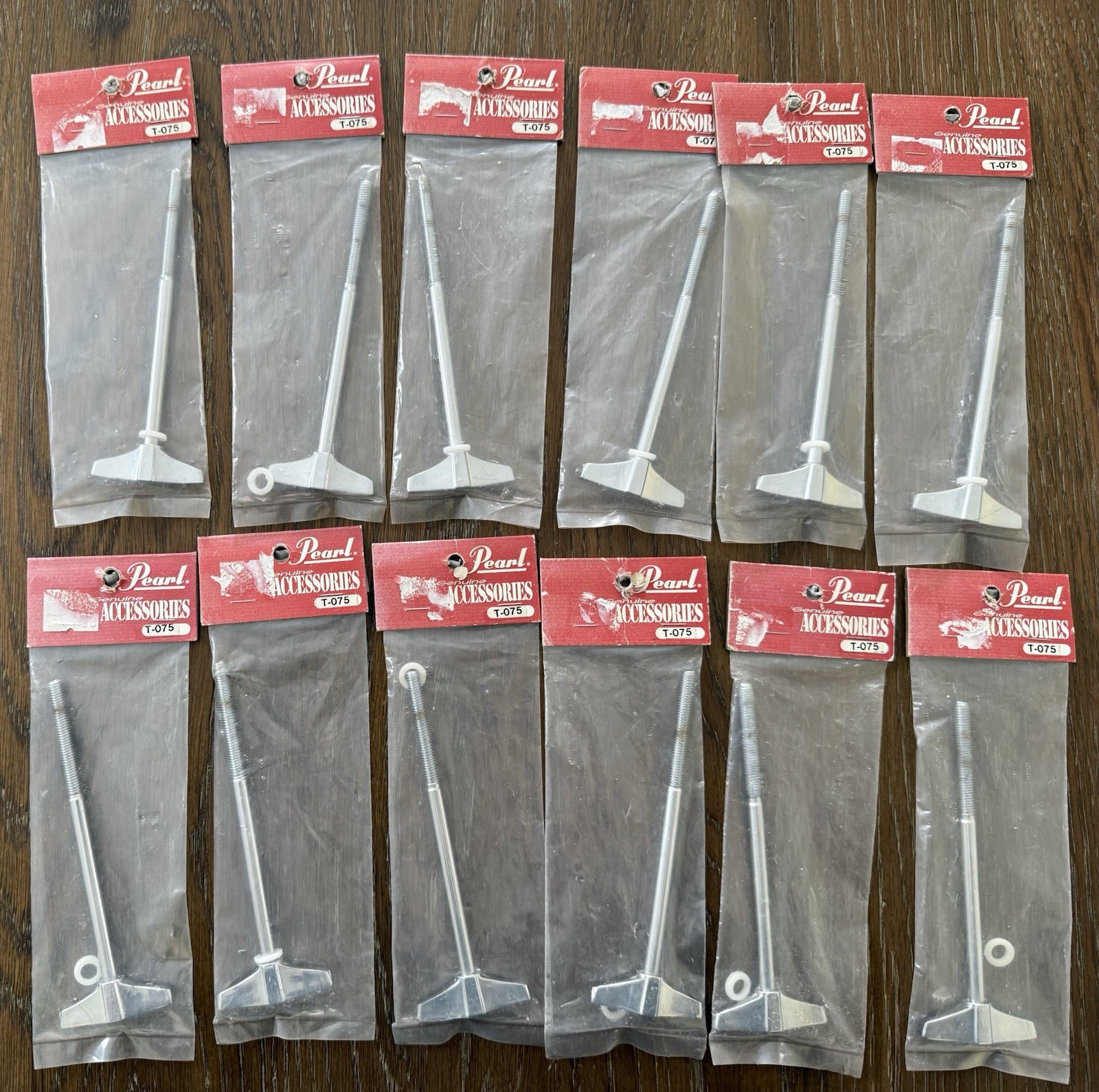 Pearl T-075 Tension Rods Bass Drum Lot of 12 Vintage 90s Free Shipping