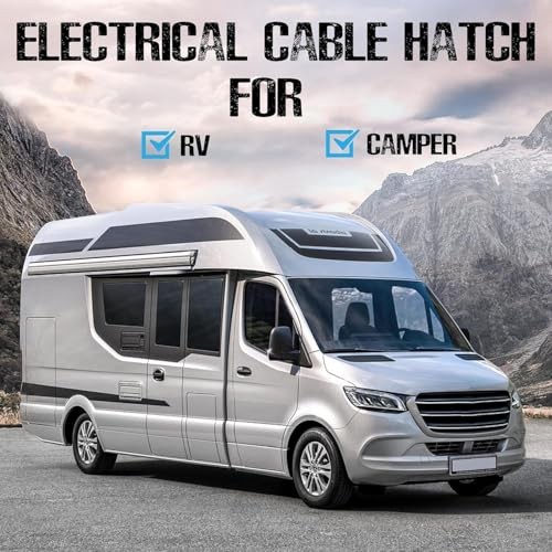 | RV Electrical Cable Hatch | Electrical Cable Hatch | RV 2 Packs Black