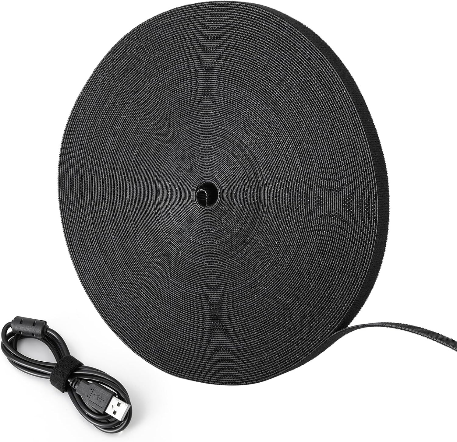 1/2In X 100Ft Hook and Loop Roll | Double-Sided Strips Self-Gripping Straps