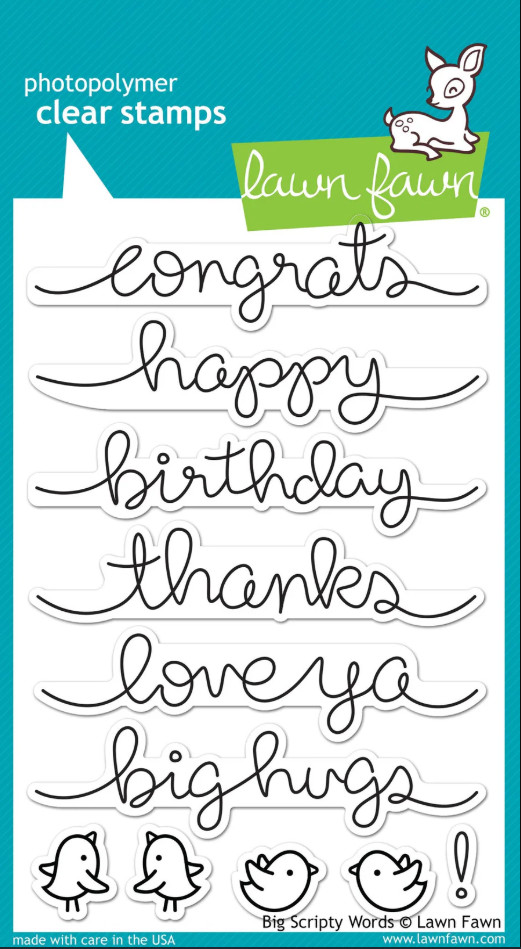 Lawn Fawn Big Scripty Words Clear Stamps LF1171