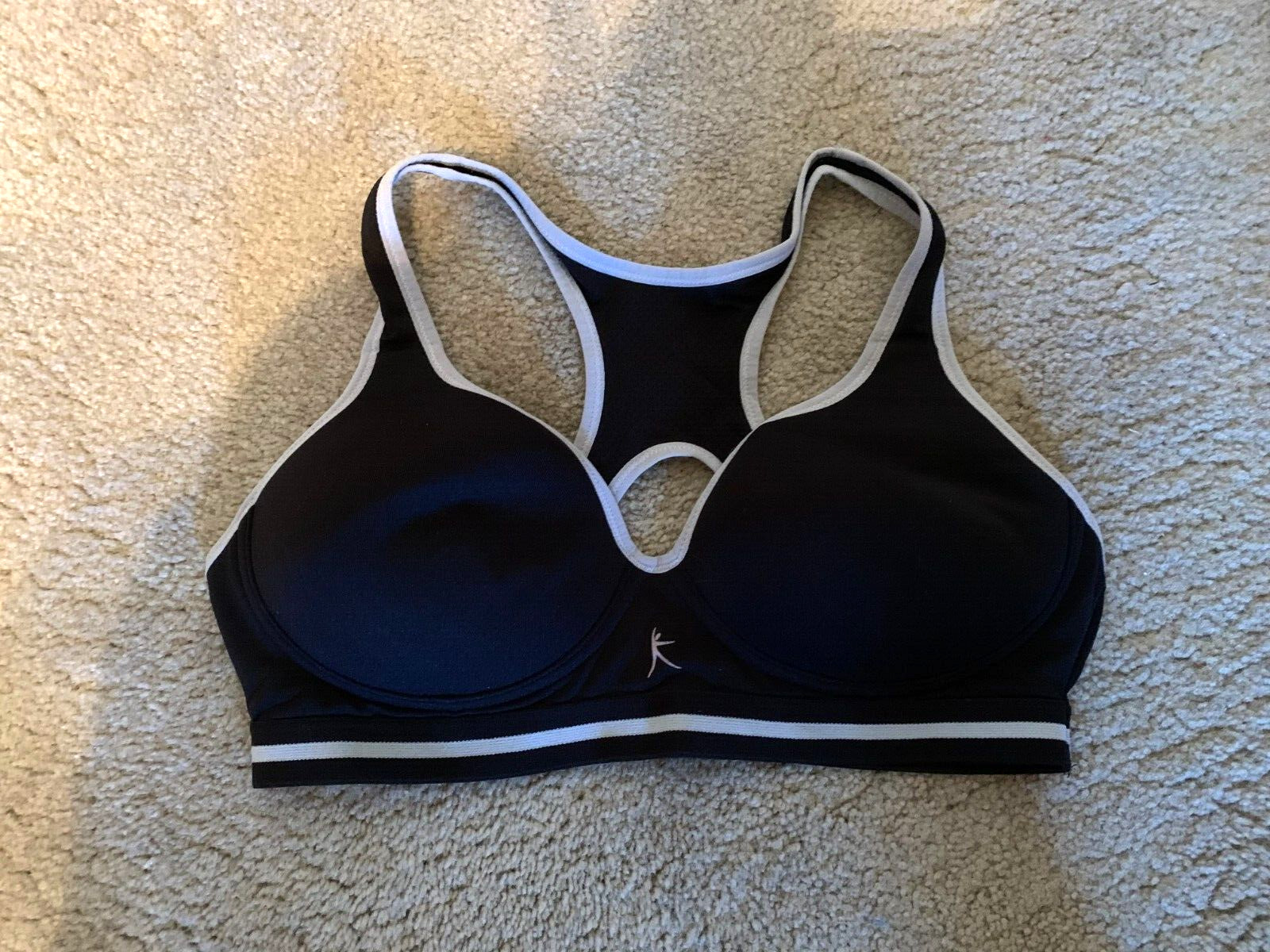 Womens DANSKIN Black Sports Bra Size 36C