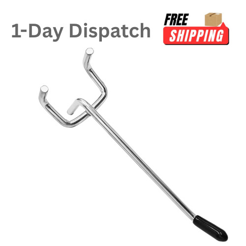 Scartink 25 Pack 4" Pegboard Hooks Chrome Steel Organizer Kit