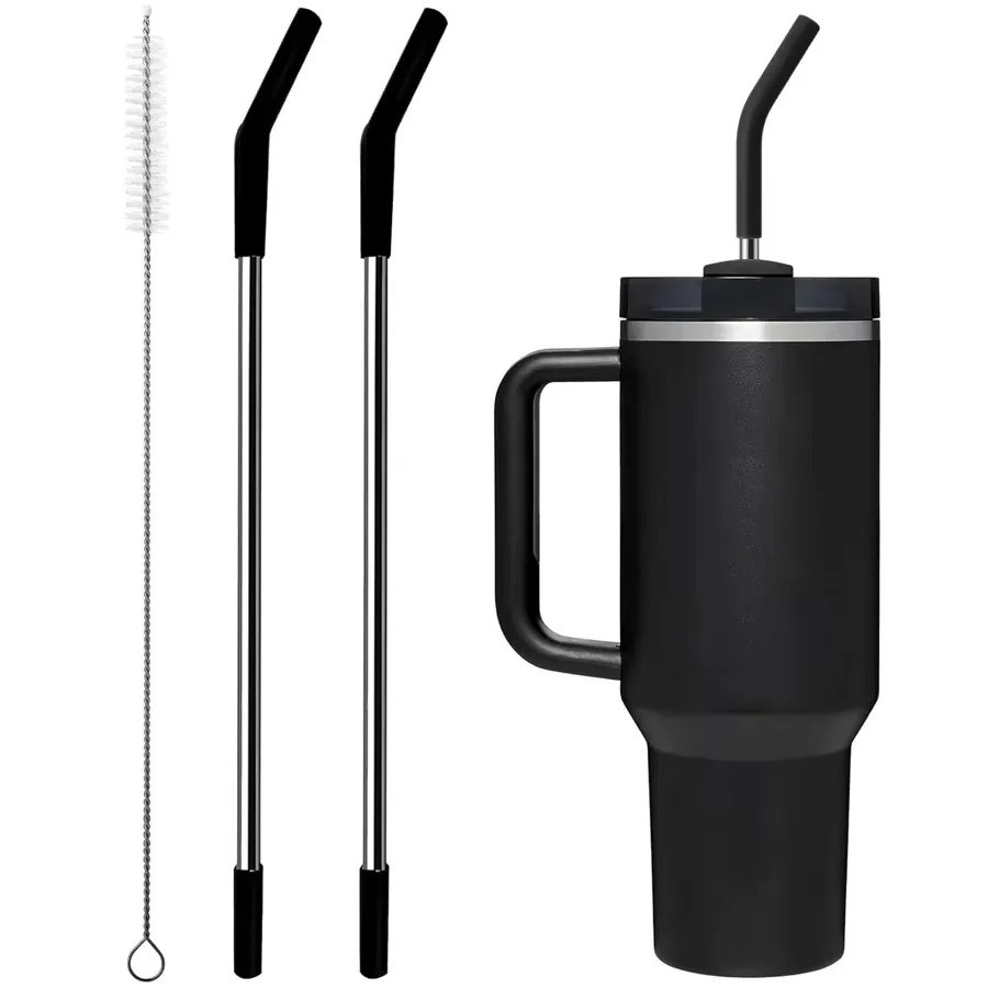 40oz Tumbler Cup with Handle 2Pcs Straw -Stainless Steel Vacuum Insulated Mug US