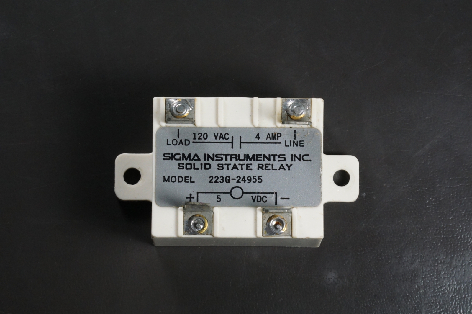 223G-24955 Sigma Instruments Inc Solid State Relay 5VDC 4A 120VAC .250" Terminal