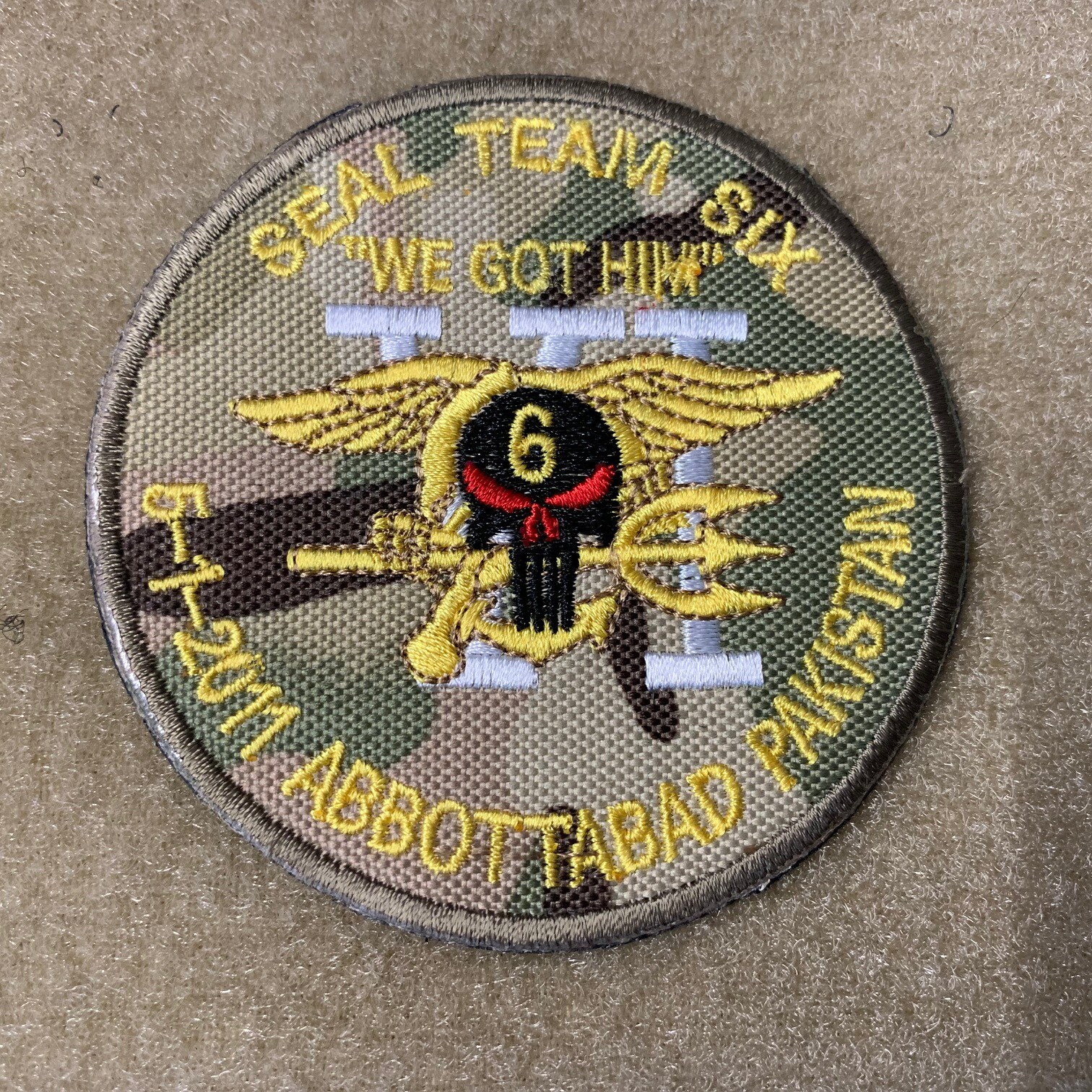 SEAL Team 6 Abbottabad US Navy Special Force Embroidered Morale Patch for UBACS