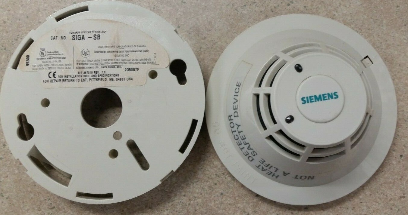 LOT Siemens SIGA-HRS-LG Heat Detector with SIGA-SB Base (5)