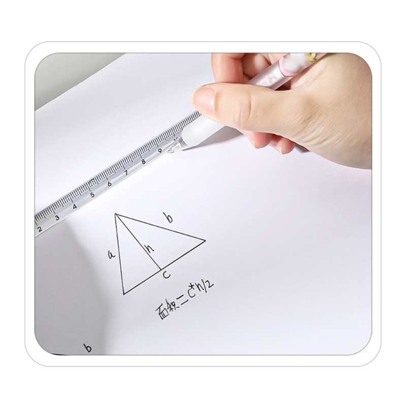 Acrylic Triangle Rulers 20cm Clear & Accurate Measuring Tool for Stationery Use