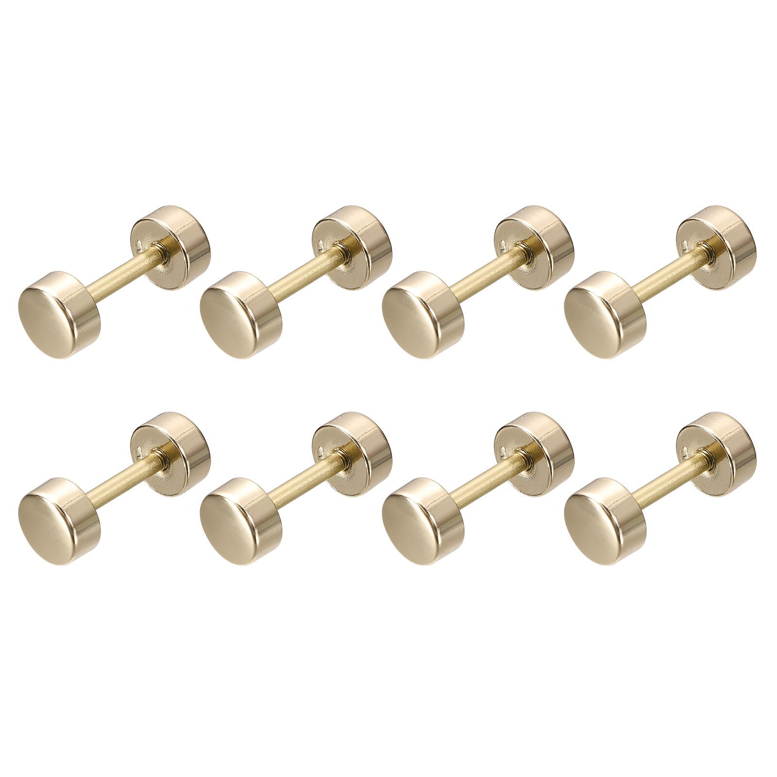 8Pcs Metal Bag Strap Connect Buckles12x22mm Purse Screw Rivets Light Golden