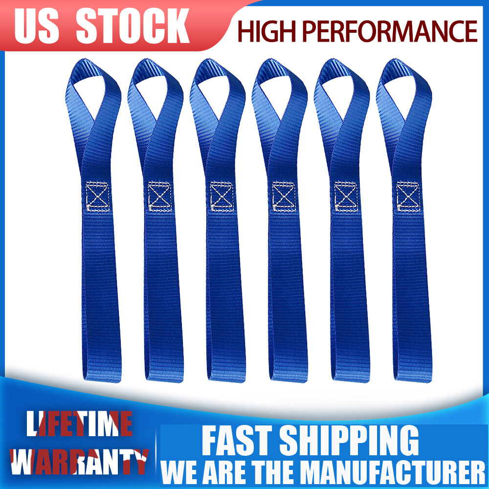 6X Soft Loop Tie Down Straps Ratchet 4500lbs Safe Luggage Ratchet Car Motorcycle