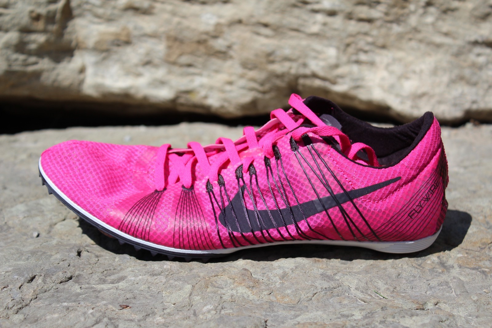 06 New Nike Zoom Victory 2 Spikes Track Shoes Mens 12.5 Berry Black 555365-660