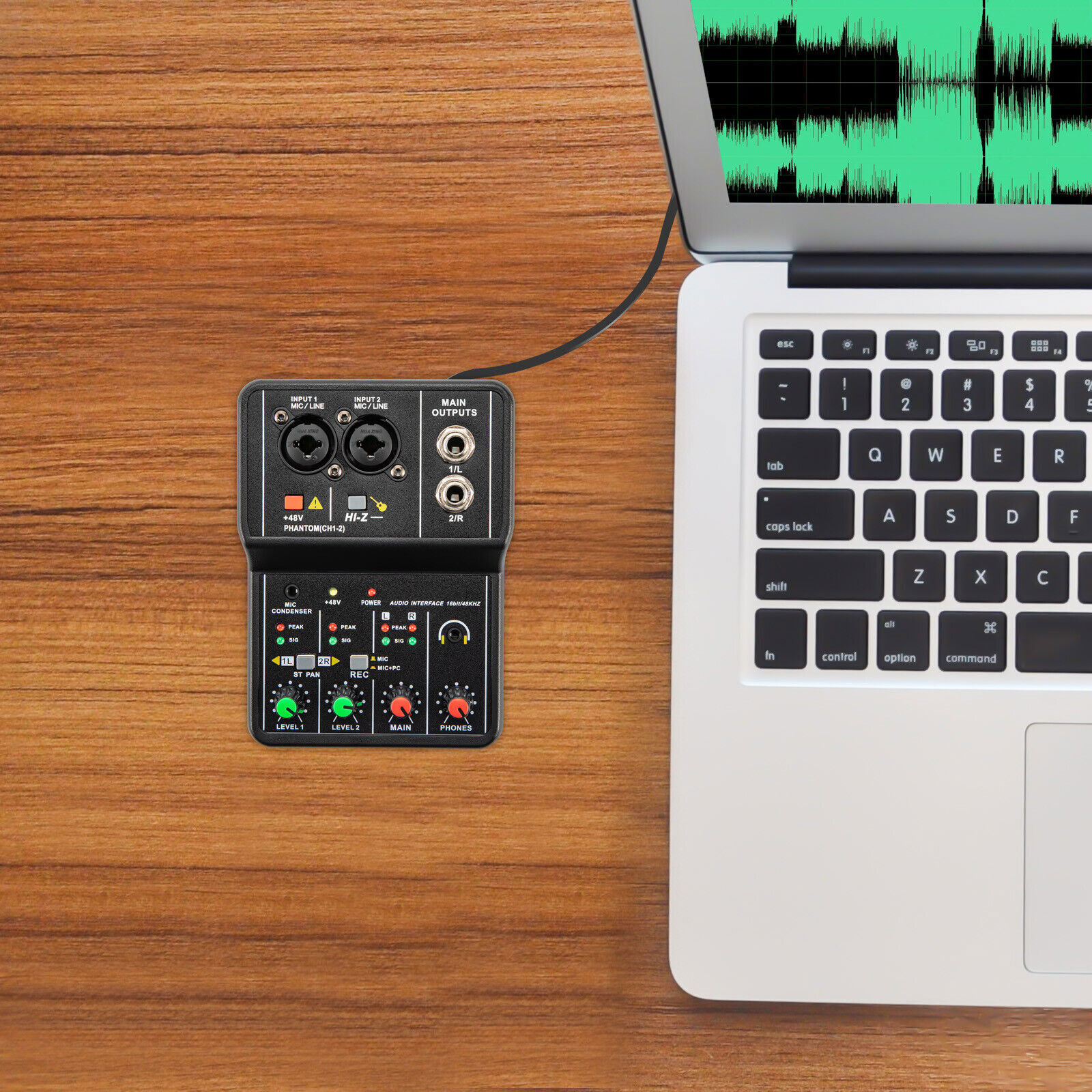 Professional 2 Channel USB Studio Audio Mixer Board BT Sound Mixing Console