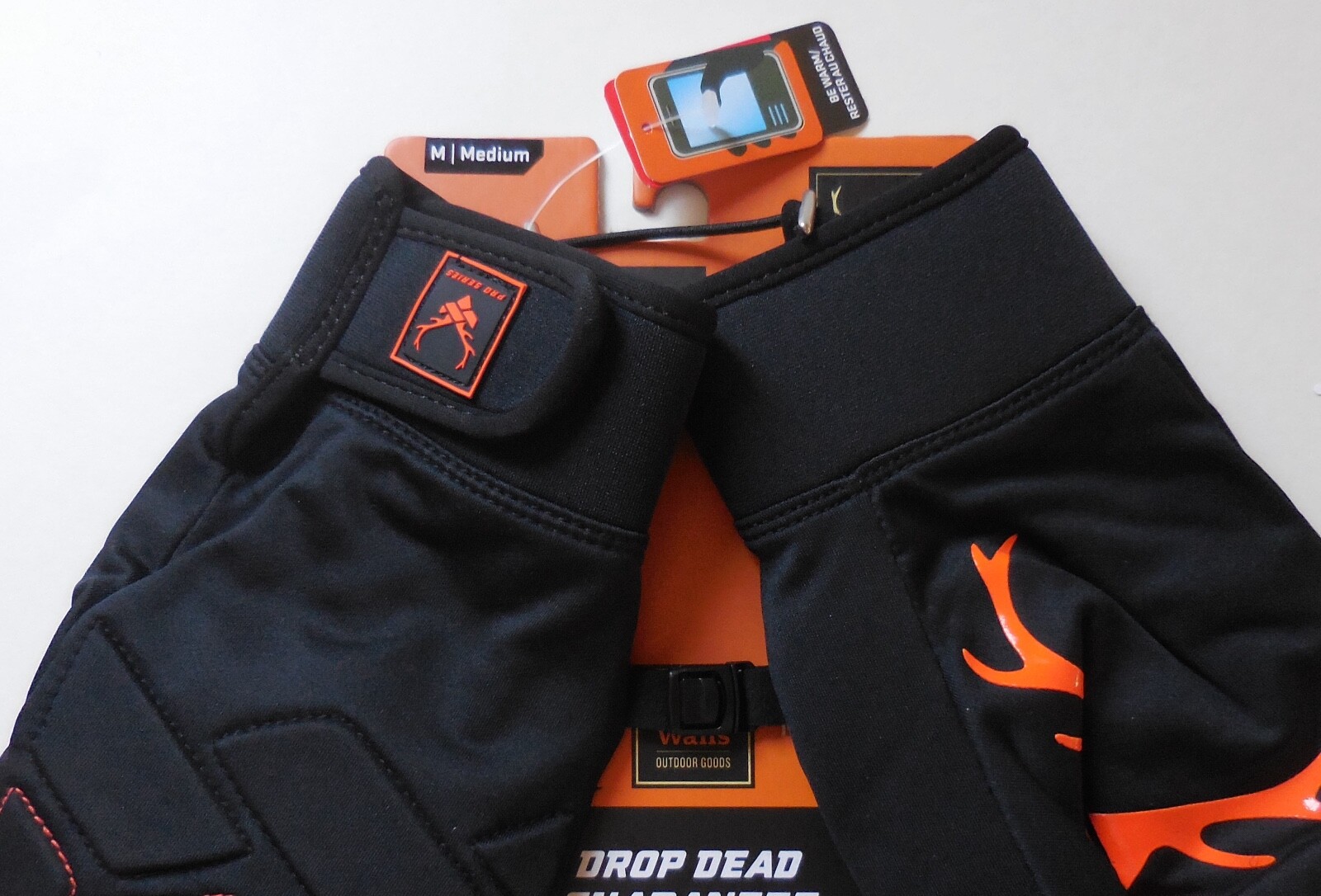 Walls Lightweight Gloves Men Black/Black/Orange Medium