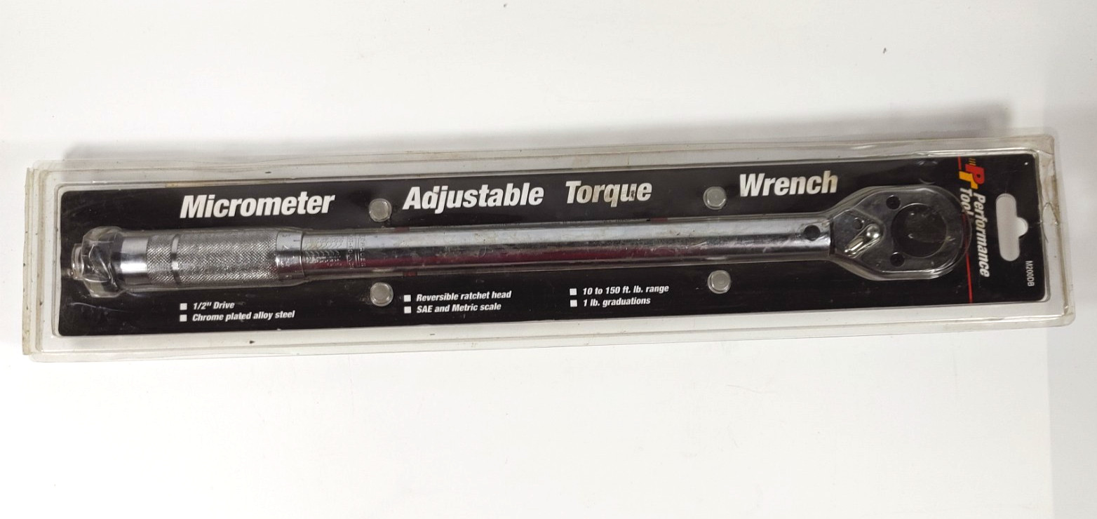 Performance Tools 1/2 micrometer torque wrench, 10-150 ft lb range