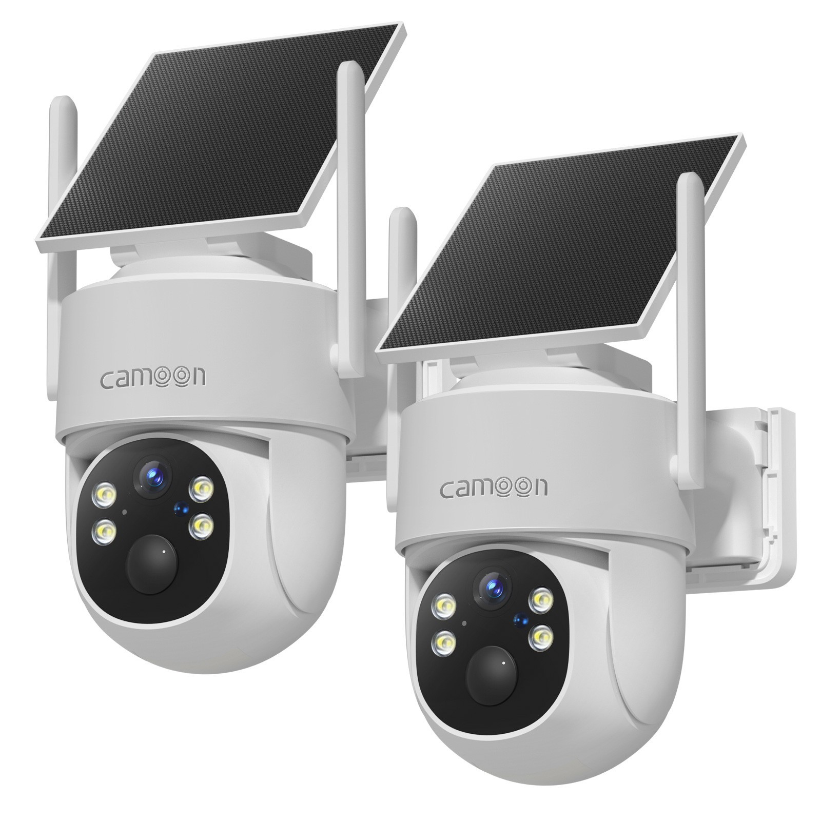 Solar Camera Security Outdoor - 100% Wire-Free Security Cameras Wireless 2PACK