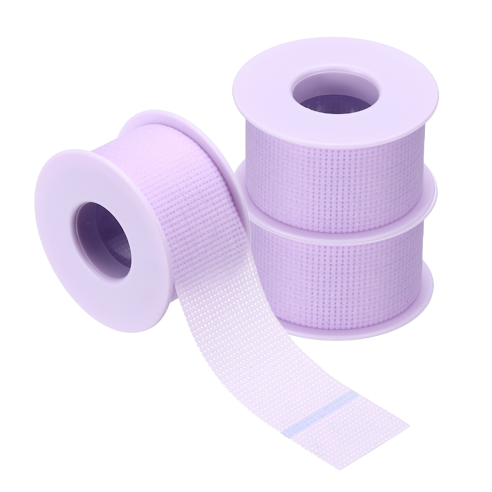 1in x 4.9yd Eyelash Tape, 3 Rolls Eye Lash Tape Silicone Breathable, Purple