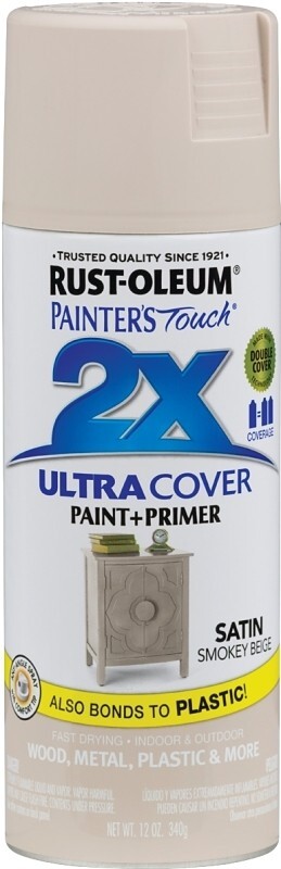 CASE OF (6) RUSTOLEUM 299883 ULTRA COVER 2X SATIN SMOKEY BEIGE SPRAY PAINT