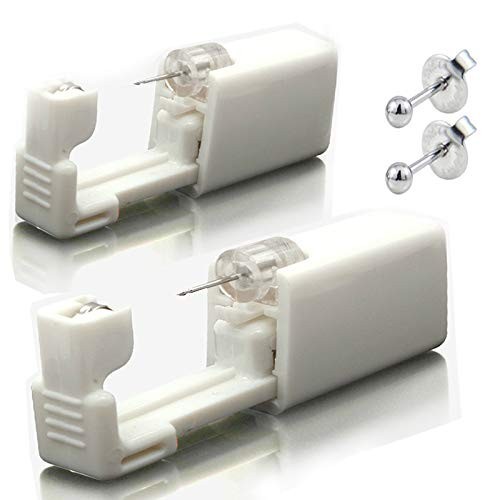 Modern 2 Pack Ear Piercing Gun with 3mm Silver Studs - Safe & Convenient