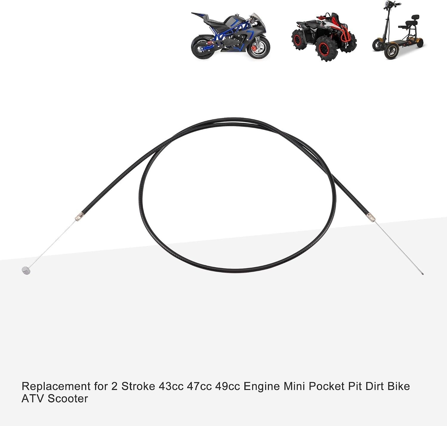 44.88" Throttle Cable Replacement for 2 Stroke 43cc 47cc 49cc Engine Mini Poc...