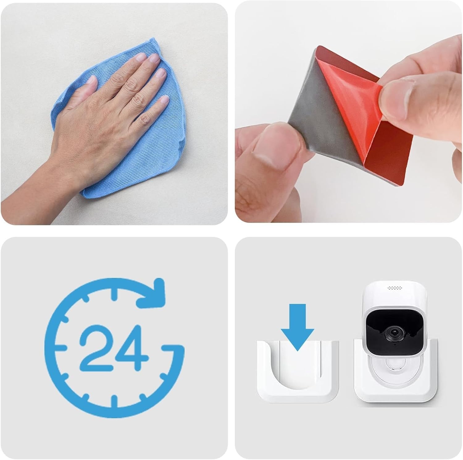 Effortless No Drill Camera Mount for Blink Mini - 2 Pack Wall Brackets Included