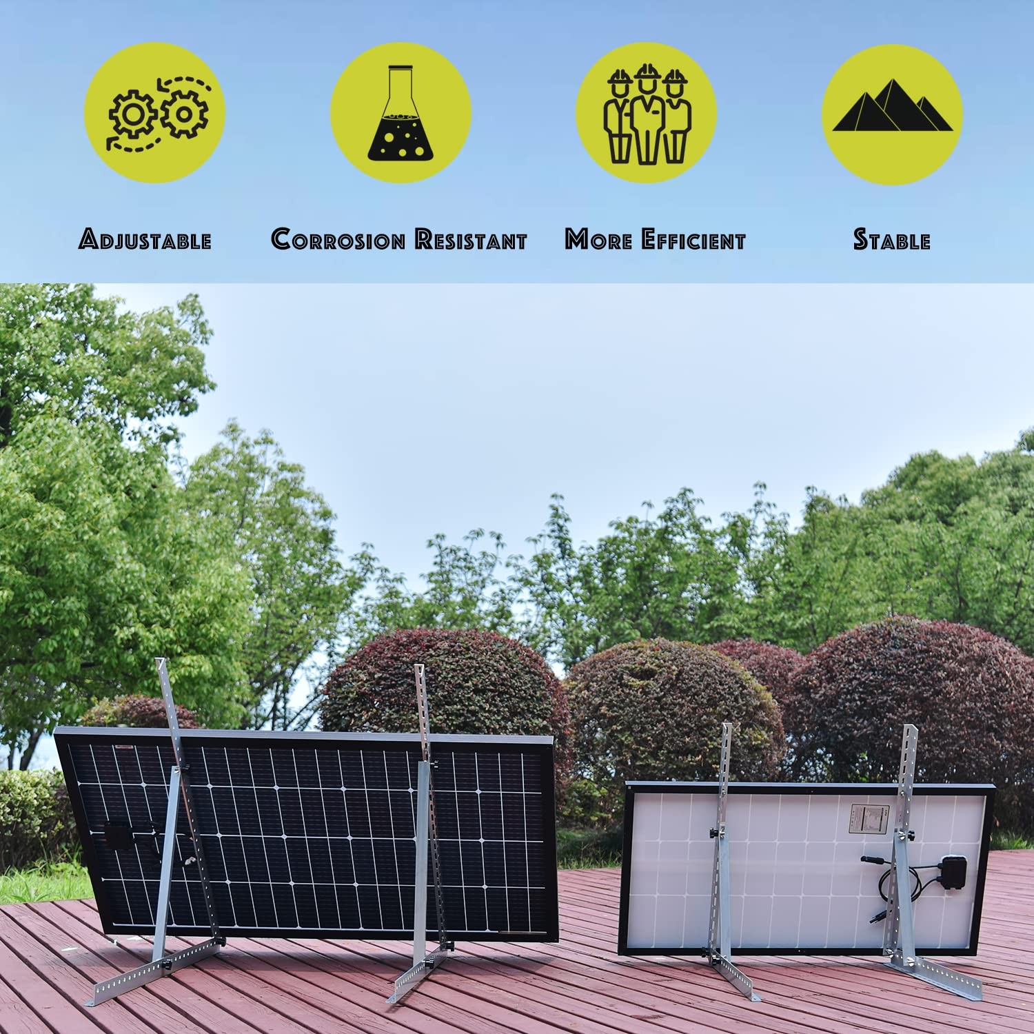 Jjn 41 Solar Panel Mount 0 To 90 Adjustable Solar Panel Mounting Brackets