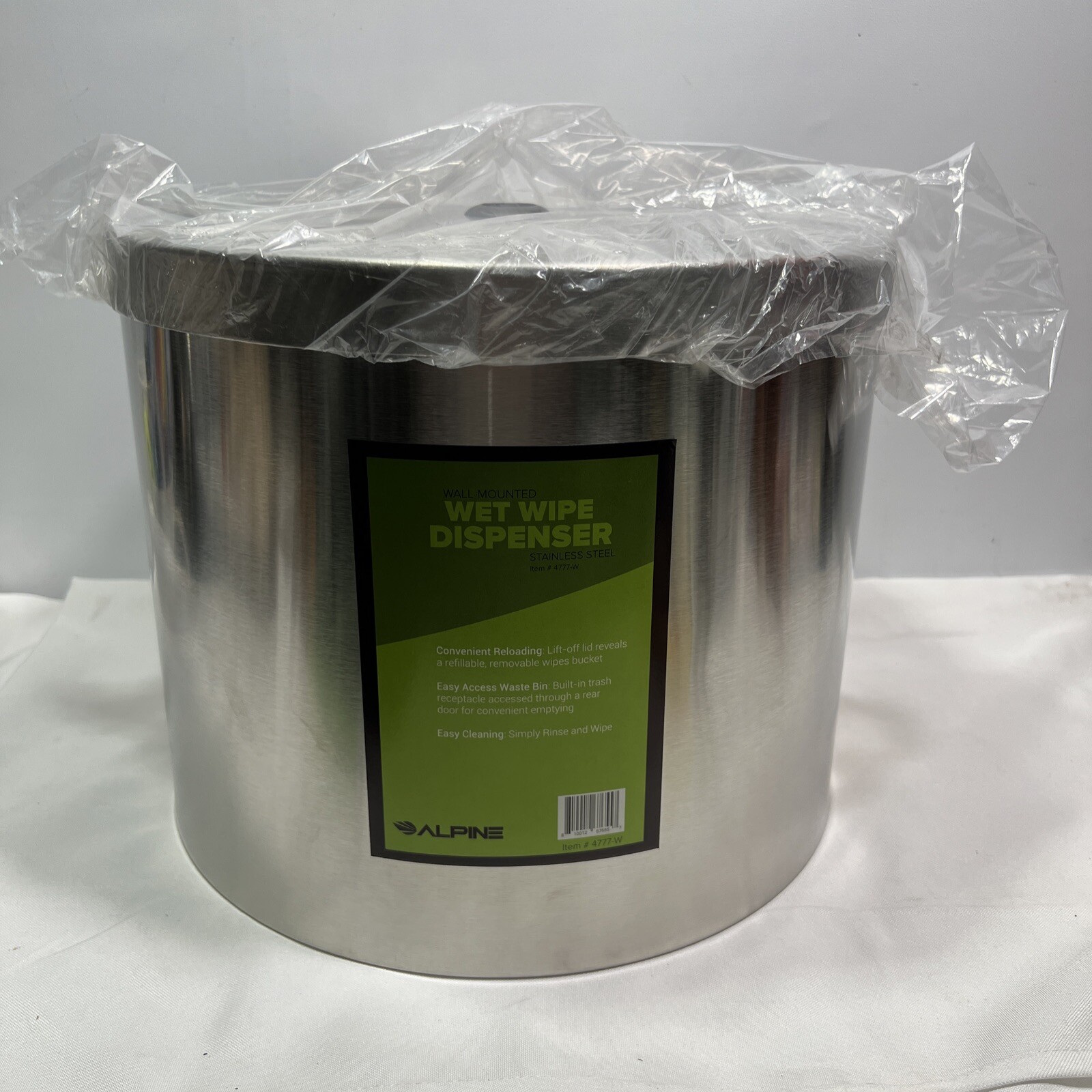 Alpine Stainless Steel Wall Mounted Wet Wipe Dispenser # 4777-W ~ NEW