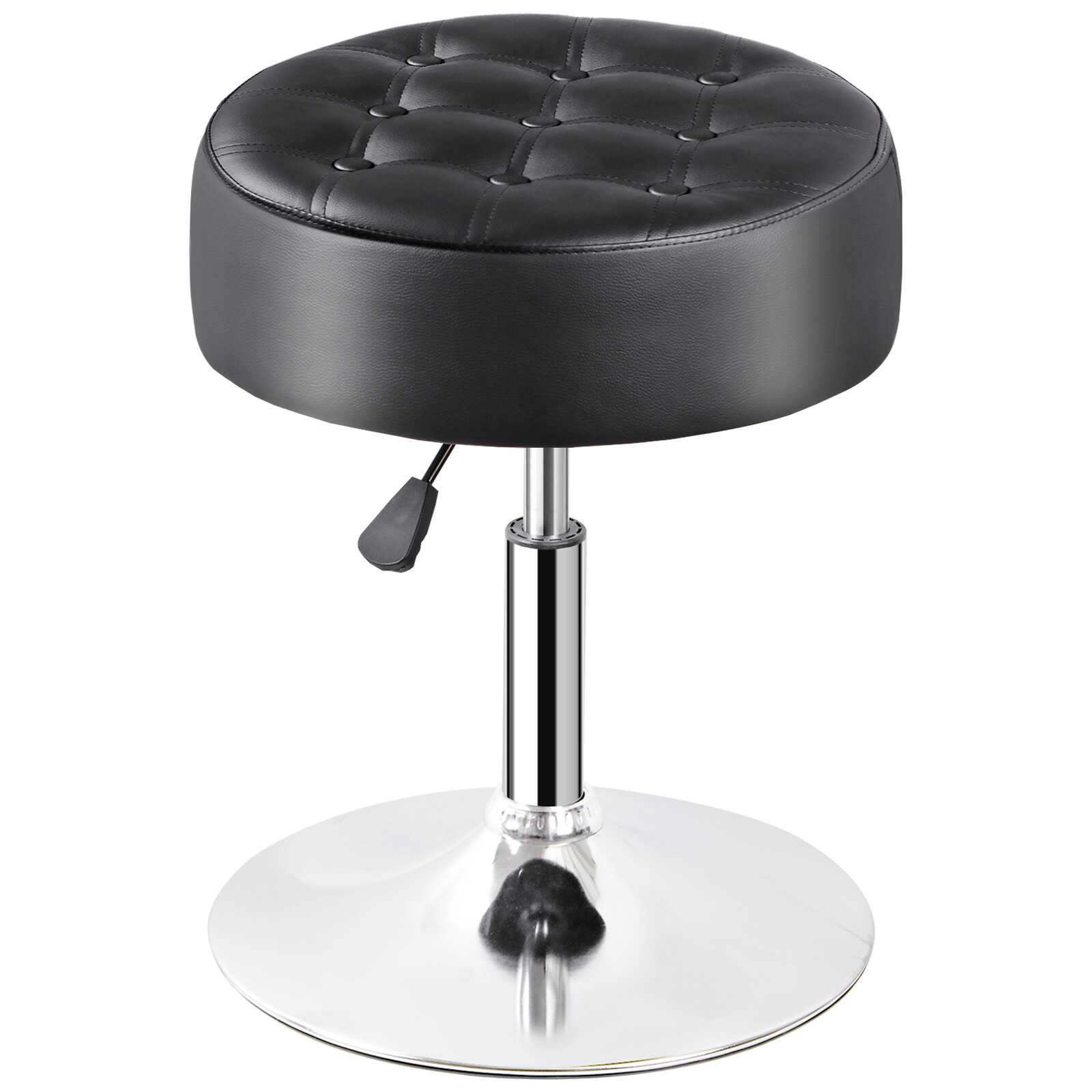 2PCS 360° Swivel Vanity Bar Stool Makeup Stool Adjustable Height Bar Stool Black