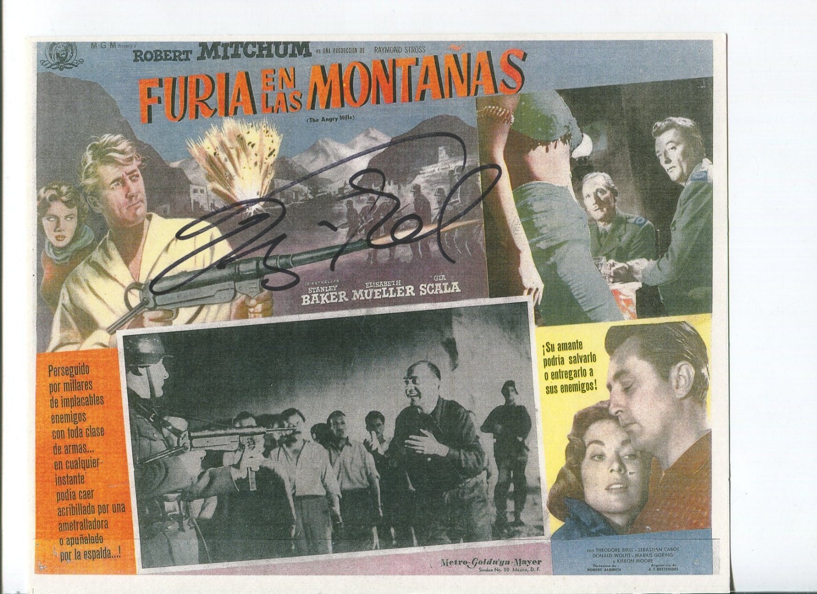 Theodore Bikel The Angry Hills Cowboy Western Signed Autorgaph Photo