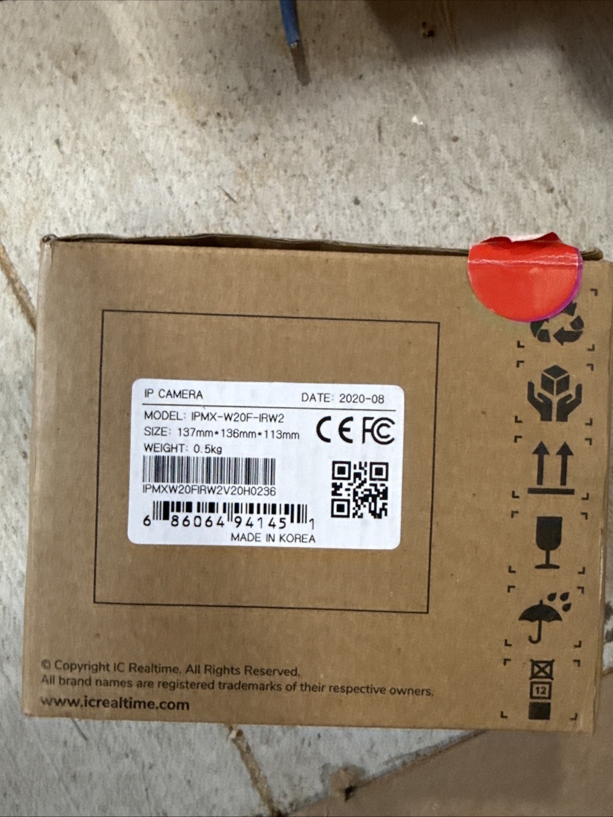 ICRealtime IPMX-W20F-IRW2 4 Megapixel Starlight Mini Wedge Network Camera u346