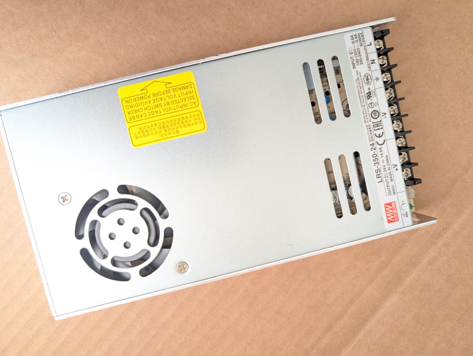 MEAN WELL LRS-350-24 Switching Power Supply 350.4W 24V 14.6 Amp Single Output