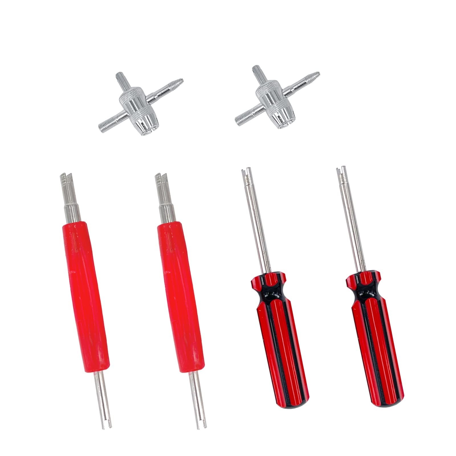 Tire Valve Stem Removal Tool 6 Pack Valve Core Remover Tool, Dual Single