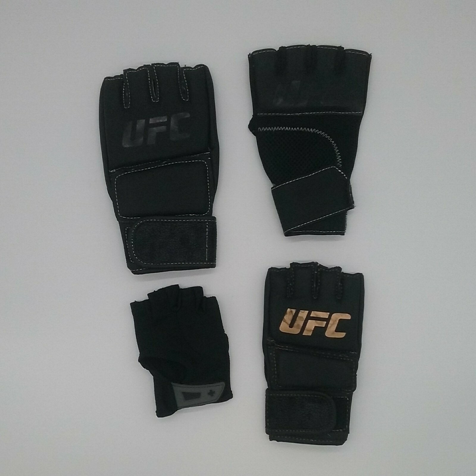 Mismatched Kickboxing and Training Gloves - Pack of 4 - Black - Assorted Sizes