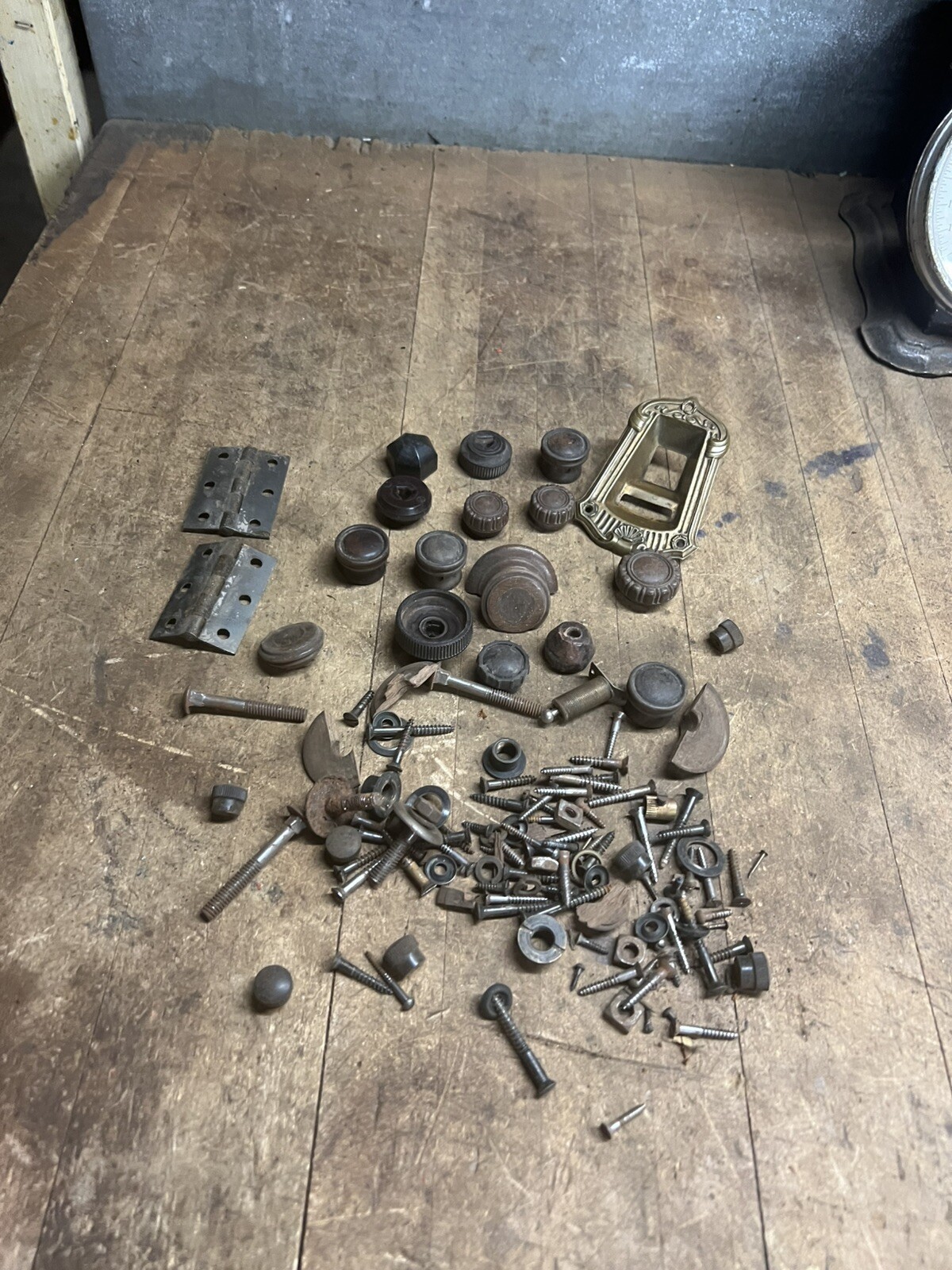 Vintage Philco Electric Tube Radio Wood Bakelite Knobs Dial Face Plate Parts Lot