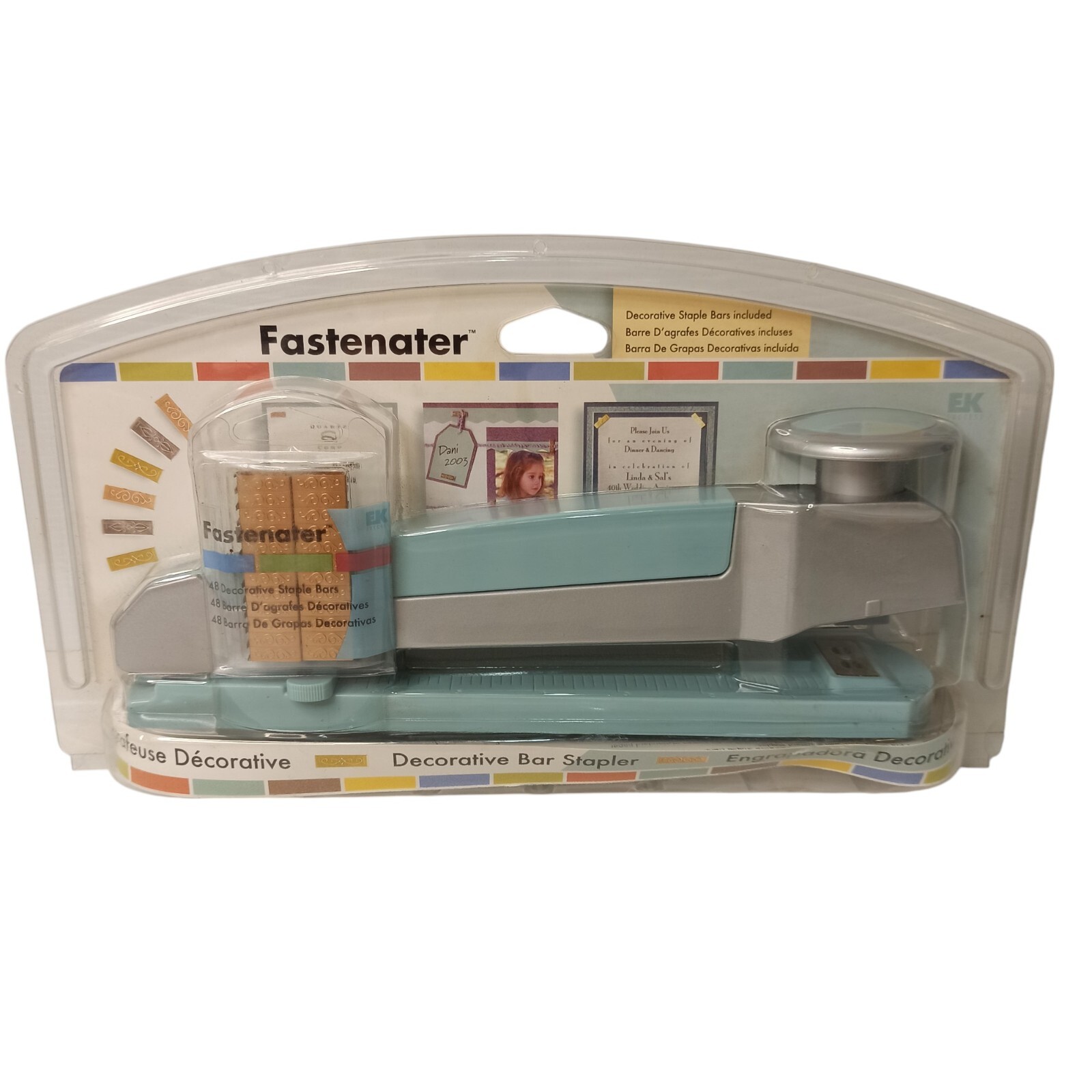 Fastenator Stapler Decorative Bar Enhancement Kit Blue/Teal EK Success EKFST01