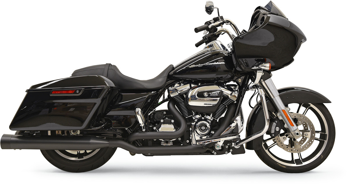 Bassani True-Dual Down Under Header Pipes Black 11525A