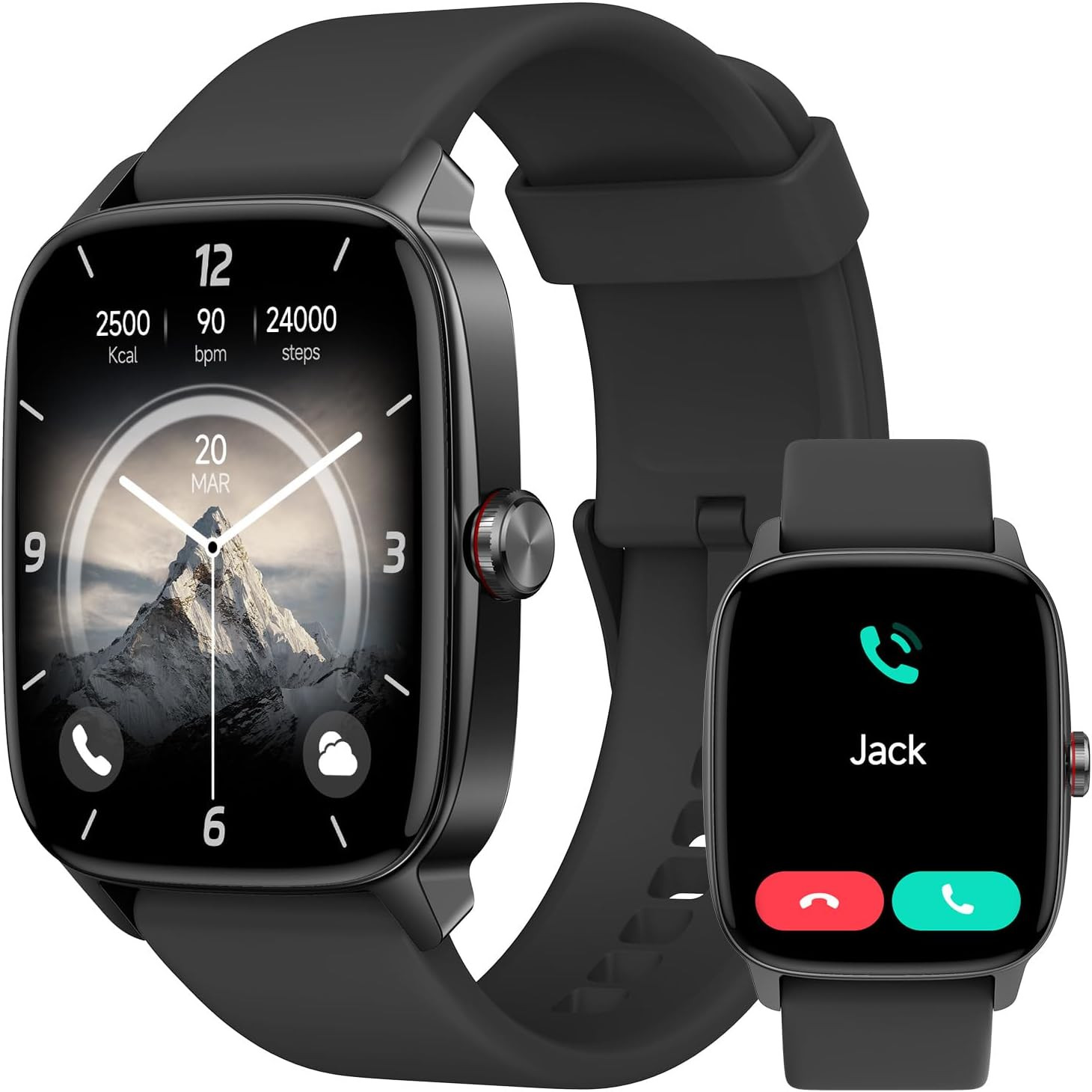 Smart Watch for Men Women, IP68 Waterproof, Bluetooth Calling, Fitness Tracker,