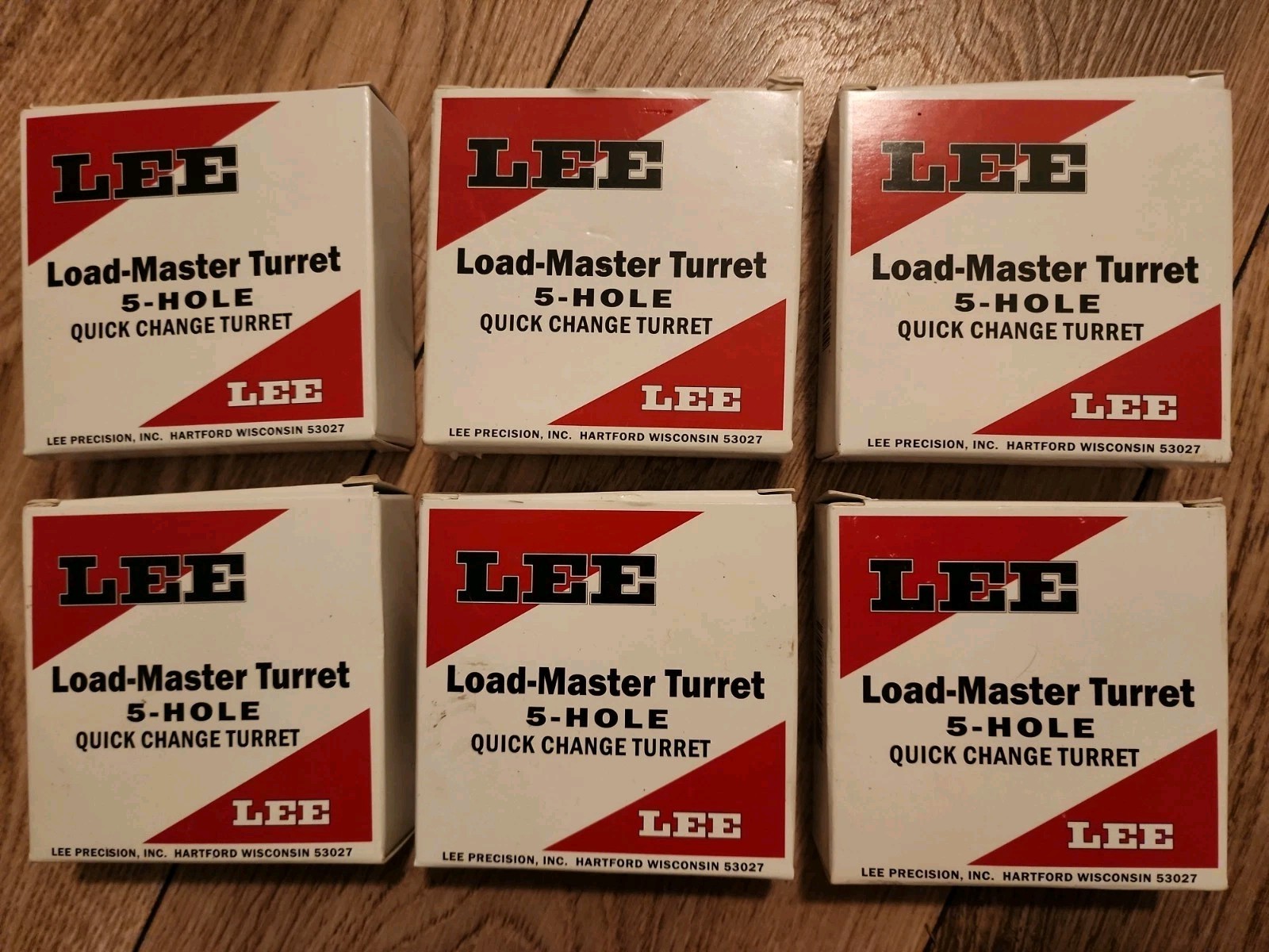 3x Lee Precision 5-Hole Quick Change Turrets for Load Master Reloader Press