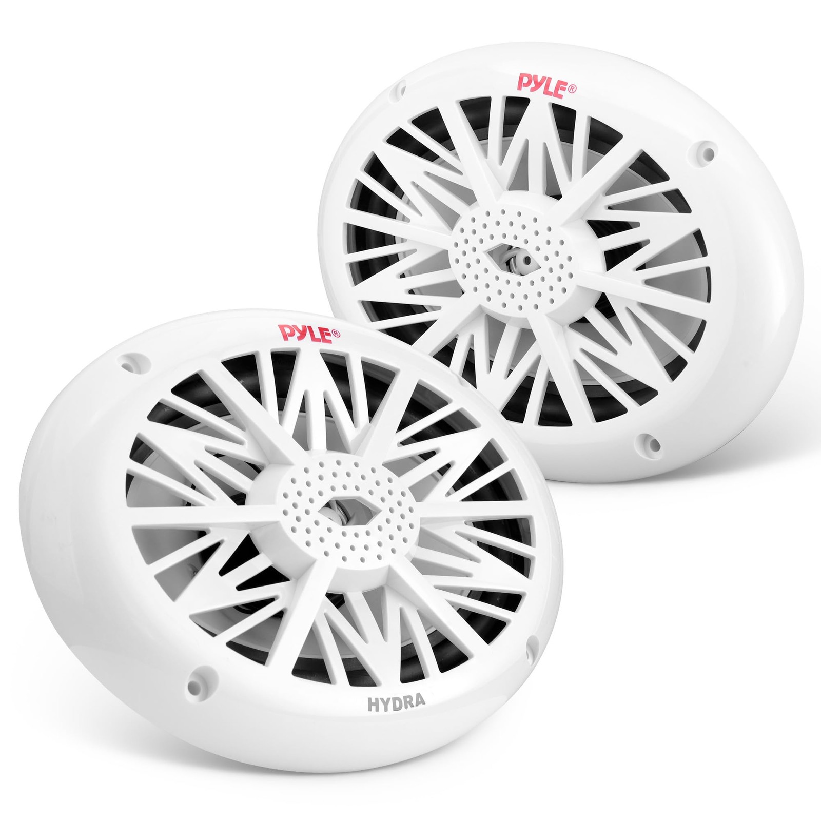 Pyle 6x9 Inch Dual Marine Speakers - 2 Way Waterproof and 1 Pack, White