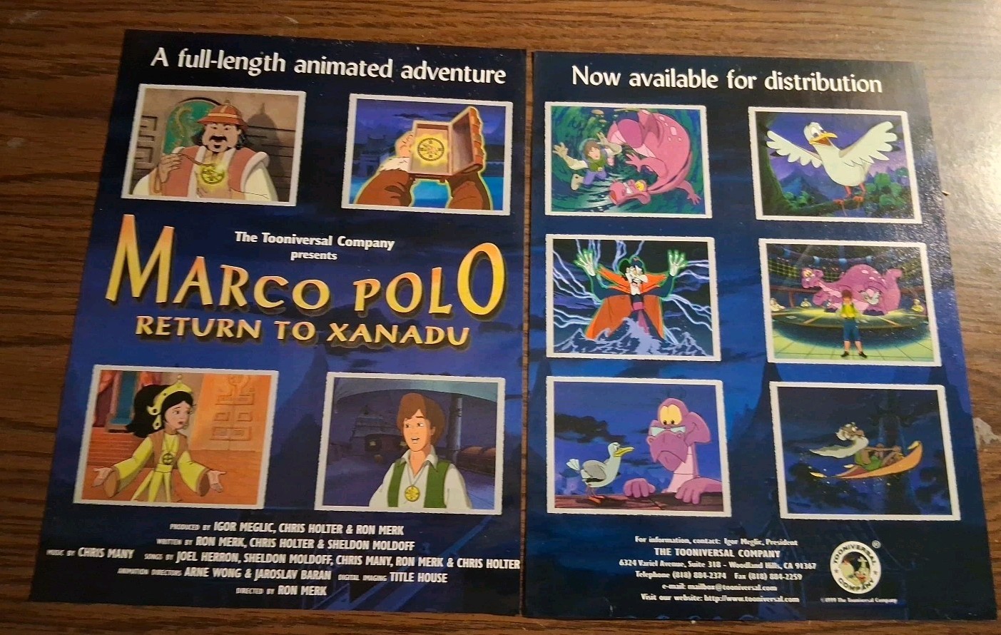 Marco Polo Return To Xanadu Cartoon Print Ad 1999 16x11 Art