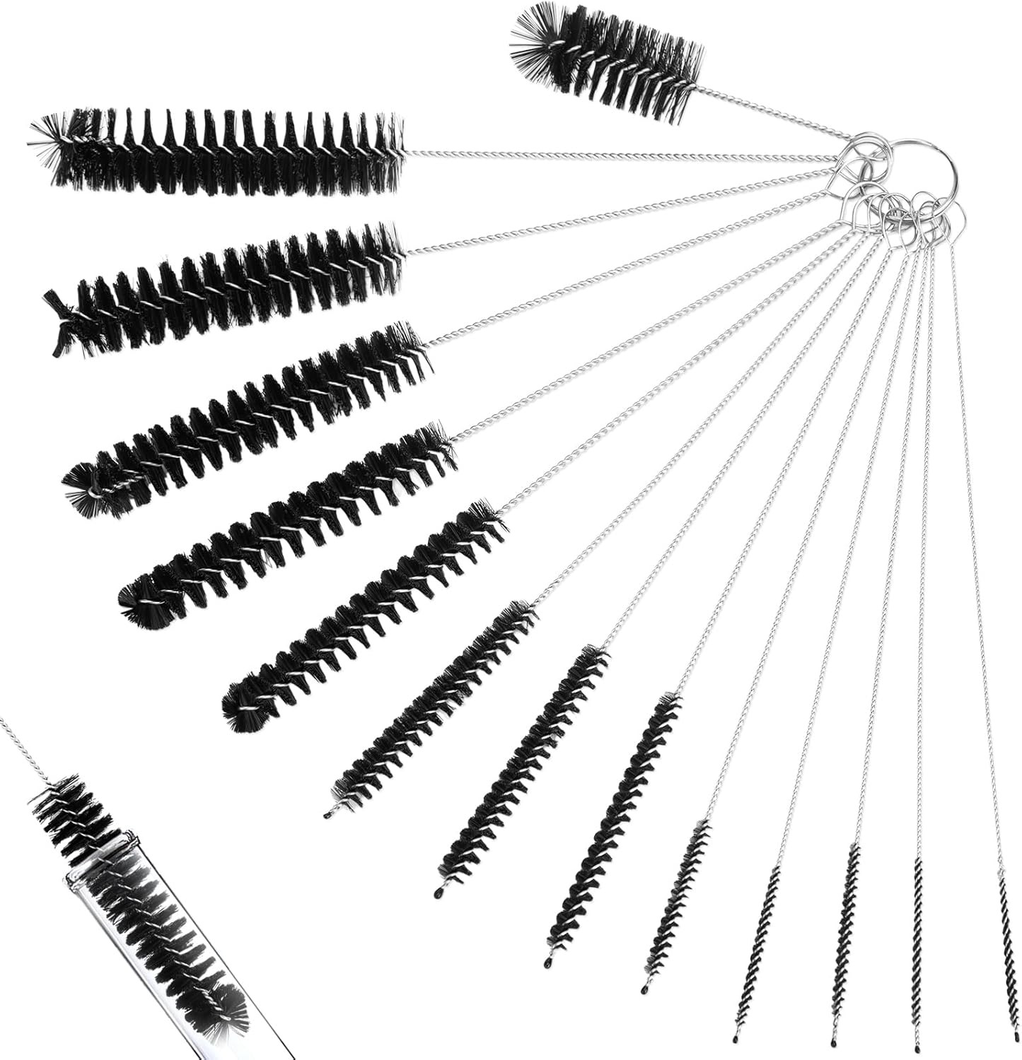 Straw Cleaner Brush, 14PCS 8.2 Inch Nylon Tube Brush Set, Bottle Cleaning Brushe