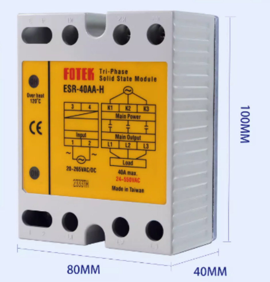 Fotek ESR-40AA-H ESR40AAH Solid State Module 24-550VAC 40A Brand