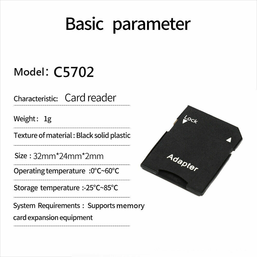 10Pcs Micro SD Adapter Trans Flash TF To SD HD SDHC Memory Card Adapter Reader